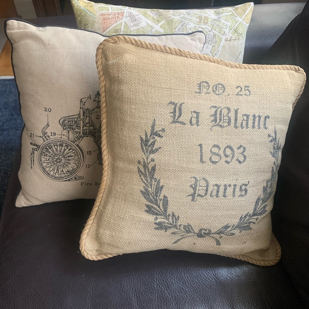 Paris Print Throw Pillows